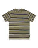 The Quiksilver Mens Tengha Stripe T-Shirt in Aloe Tengha