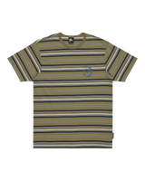 The Quiksilver Mens Tengha Stripe T-Shirt in Aloe Tengha