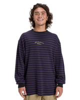 The Quiksilver Mens Mercury Old Hoops Long Sleeve T-Shirt in Purple Velvet