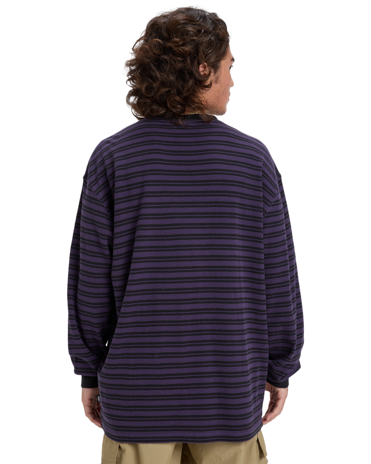 The Quiksilver Mens Mercury Old Hoops Long Sleeve T-Shirt in Purple Velvet