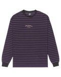 The Quiksilver Mens Mercury Old Hoops Long Sleeve T-Shirt in Purple Velvet