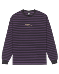 The Quiksilver Mens Mercury Old Hoops Long Sleeve T-Shirt in Purple Velvet
