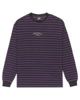 The Quiksilver Mens Mercury Old Hoops Long Sleeve T-Shirt in Purple Velvet