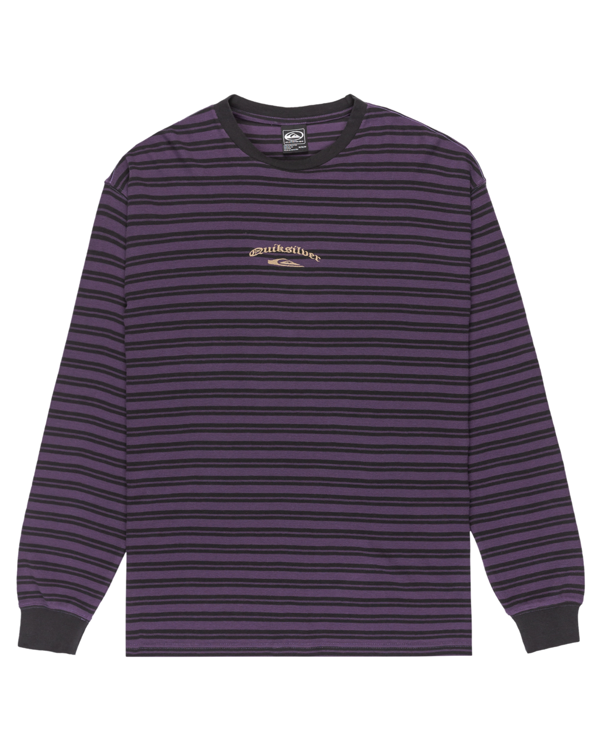 The Quiksilver Mens Mercury Old Hoops Long Sleeve T-Shirt in Purple Velvet