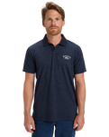 The Quiksilver Mens Stretch Polo Shirt in Dark Navy