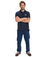 The Quiksilver Mens Stretch Polo Shirt in Dark Navy