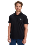 The Quiksilver Mens Stretch Polo Shirt in Black