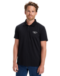 The Quiksilver Mens Stretch Polo Shirt in Black