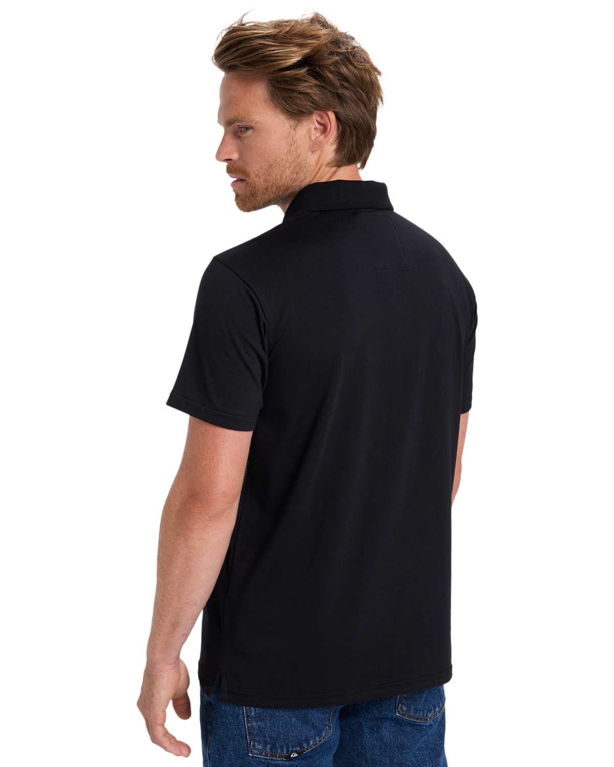 The Quiksilver Mens Stretch Polo Shirt in Black