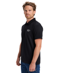 The Quiksilver Mens Stretch Polo Shirt in Black