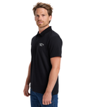 The Quiksilver Mens Stretch Polo Shirt in Black