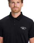 The Quiksilver Mens Stretch Polo Shirt in Black