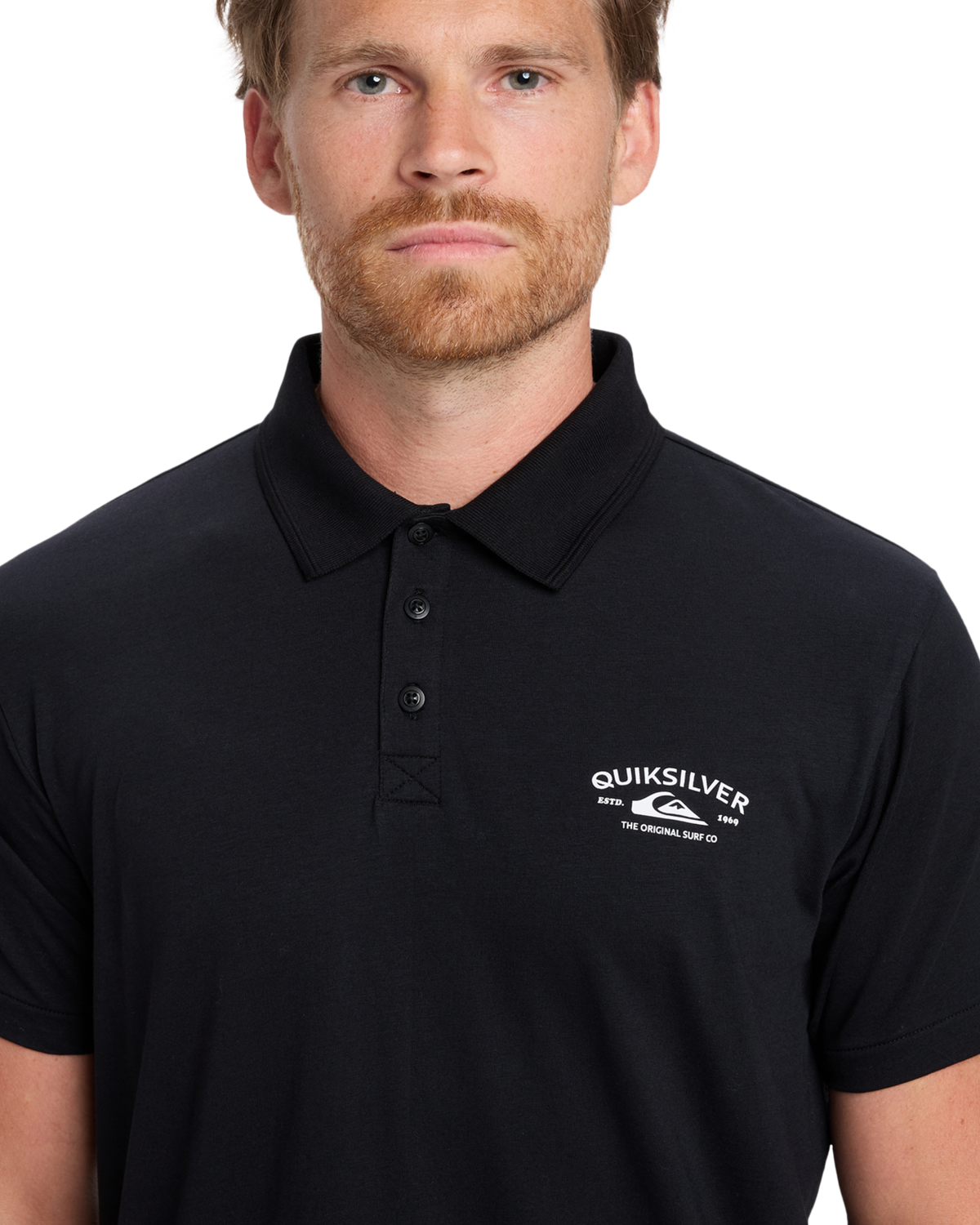 The Quiksilver Mens Stretch Polo Shirt in Black