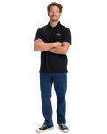 The Quiksilver Mens Stretch Polo Shirt in Black