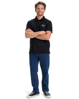 The Quiksilver Mens Stretch Polo Shirt in Black