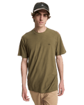 The Quiksilver Mens Slub Roundneck T-Shirt in Grape Leaf