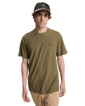 The Quiksilver Mens Slub Roundneck T-Shirt in Grape Leaf
