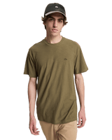 The Quiksilver Mens Slub Roundneck T-Shirt in Grape Leaf