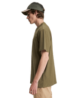 The Quiksilver Mens Slub Roundneck T-Shirt in Grape Leaf