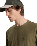 The Quiksilver Mens Slub Roundneck T-Shirt in Grape Leaf