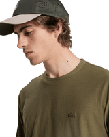 The Quiksilver Mens Slub Roundneck T-Shirt in Grape Leaf