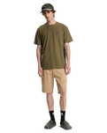 The Quiksilver Mens Slub Roundneck T-Shirt in Grape Leaf