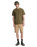 The Quiksilver Mens Slub Roundneck T-Shirt in Grape Leaf