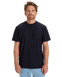The Quiksilver Mens Slub Roundneck T-Shirt in Dark Navy