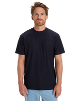 The Quiksilver Mens Slub Roundneck T-Shirt in Dark Navy