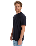 The Quiksilver Mens Slub Roundneck T-Shirt in Dark Navy