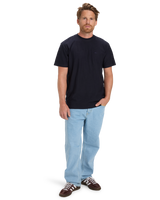 The Quiksilver Mens Slub Roundneck T-Shirt in Dark Navy