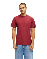 The Quiksilver Mens Slub Roundneck T-Shirt in Oxblood Red