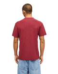 The Quiksilver Mens Slub Roundneck T-Shirt in Oxblood Red