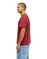 The Quiksilver Mens Slub Roundneck T-Shirt in Oxblood Red