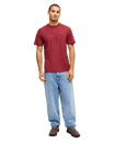 The Quiksilver Mens Slub Roundneck T-Shirt in Oxblood Red
