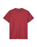 The Quiksilver Mens Slub Roundneck T-Shirt in Oxblood Red