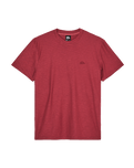 The Quiksilver Mens Slub Roundneck T-Shirt in Oxblood Red