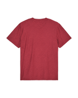 The Quiksilver Mens Slub Roundneck T-Shirt in Oxblood Red