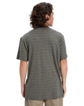 The Quiksilver Mens Onyx Stripe T-Shirt in Fallen Rock Onyx Stripe