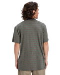 The Quiksilver Mens Onyx Stripe T-Shirt in Fallen Rock Onyx Stripe