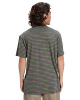 The Quiksilver Mens Onyx Stripe T-Shirt in Fallen Rock Onyx Stripe