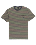 The Quiksilver Mens Onyx Stripe T-Shirt in Fallen Rock Onyx Stripe
