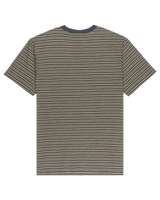 The Quiksilver Mens Onyx Stripe T-Shirt in Fallen Rock Onyx Stripe