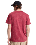 The Quiksilver Mens Dola Injected Slub T-Shirt in Burnt Russet