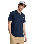 The Quiksilver Mens Stretch Polo Shirt in Dark Navy