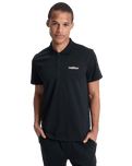 The Quiksilver Mens Stretch Polo Shirt in Black