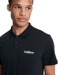 The Quiksilver Mens Stretch Polo Shirt in Black