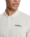 The Quiksilver Mens Stretch Polo Shirt in Bone