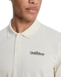 The Quiksilver Mens Stretch Polo Shirt in Bone