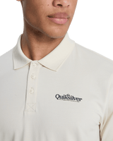 The Quiksilver Mens Stretch Polo Shirt in Bone